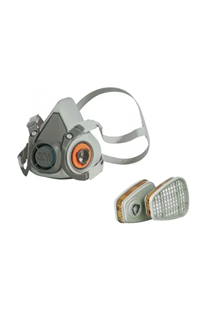 3M Yarım Yüz Maskesi 6200 Modeli + 3M 6051 Filtre Dahil Kombine Set