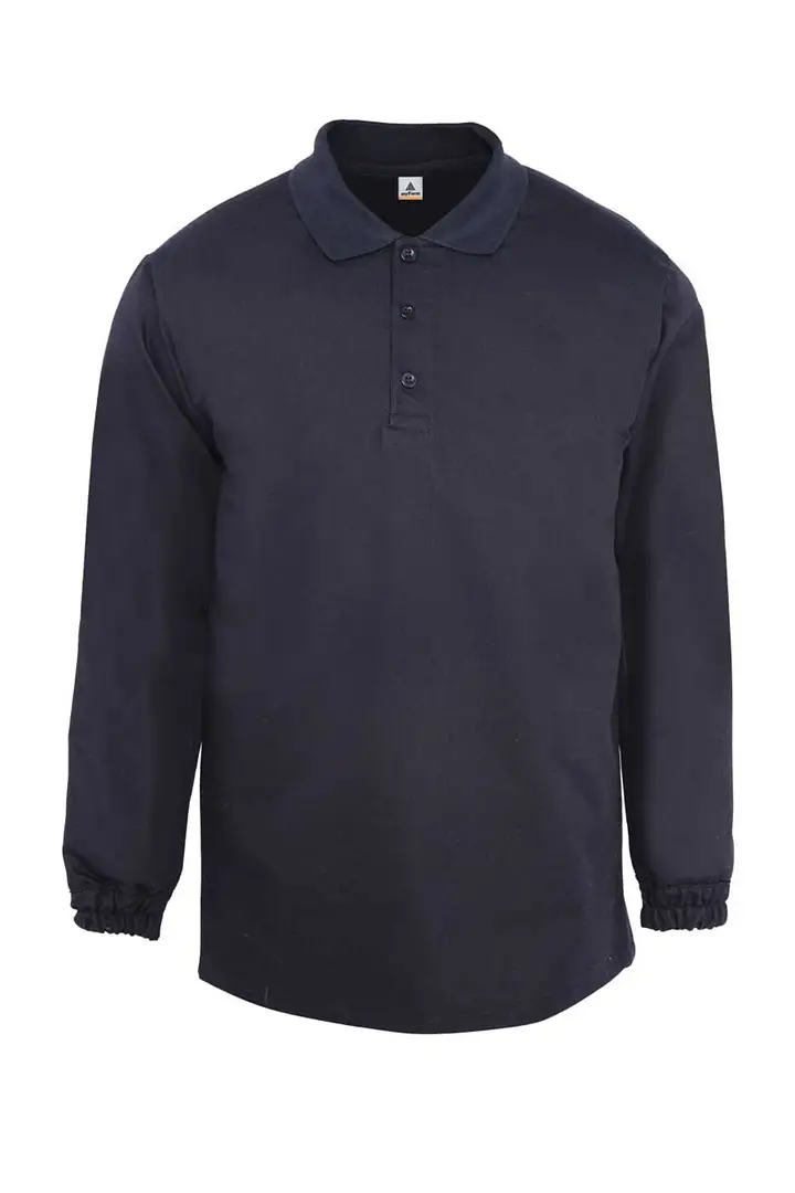 T-Shirt Polo Uzun Kol Siyah Destekli