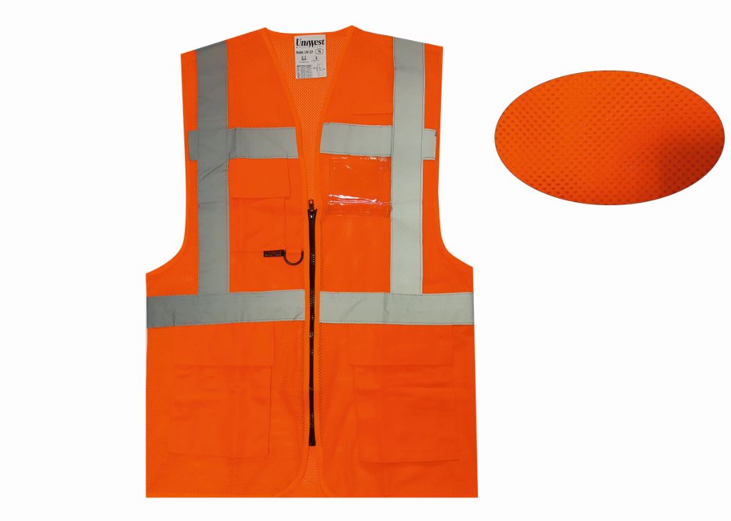 Uniwest UW-221 Yönetici Yeleği Turuncu Fileli