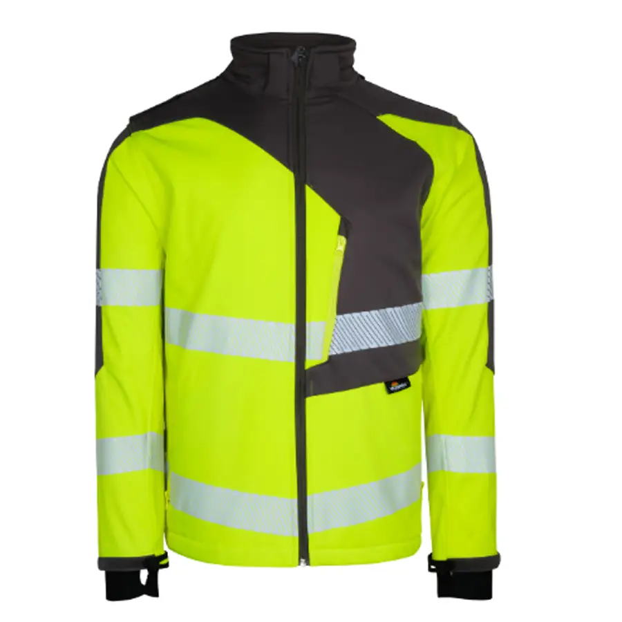 Vizwell Yüksek Görünürlüklü Softshell Ceket Neon Sarı